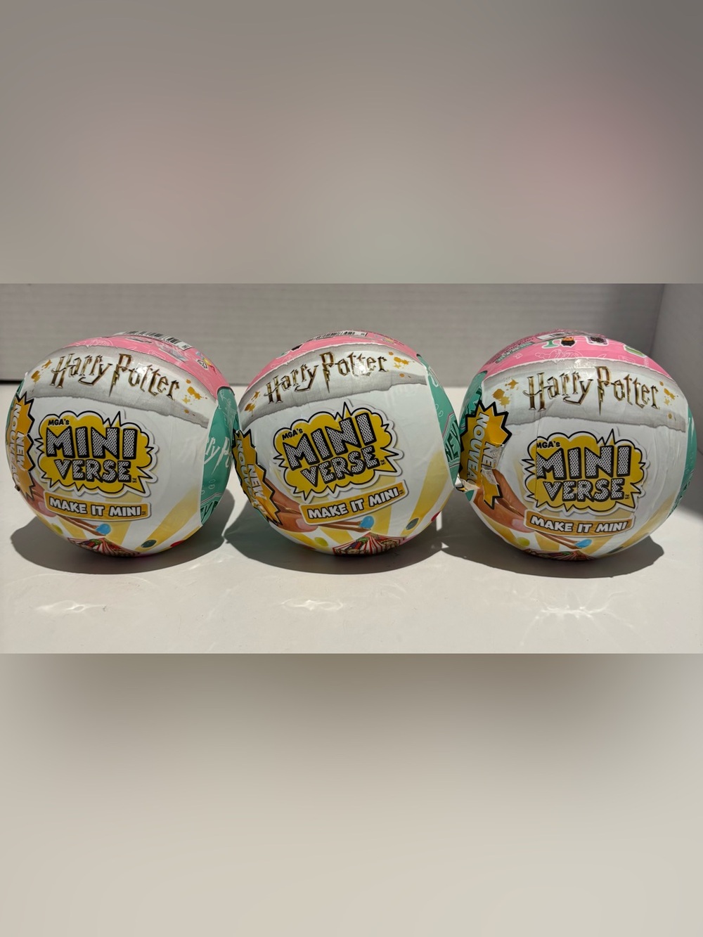 Miniverse Harry Potter Lot of 3 Honeydukes BERTIE EVERY FLAVOR JELLY BEAN Wave